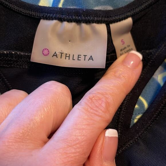 Athleta Activewear Racerback Tank Shelf Bra Black Small - Picture 8 of 8